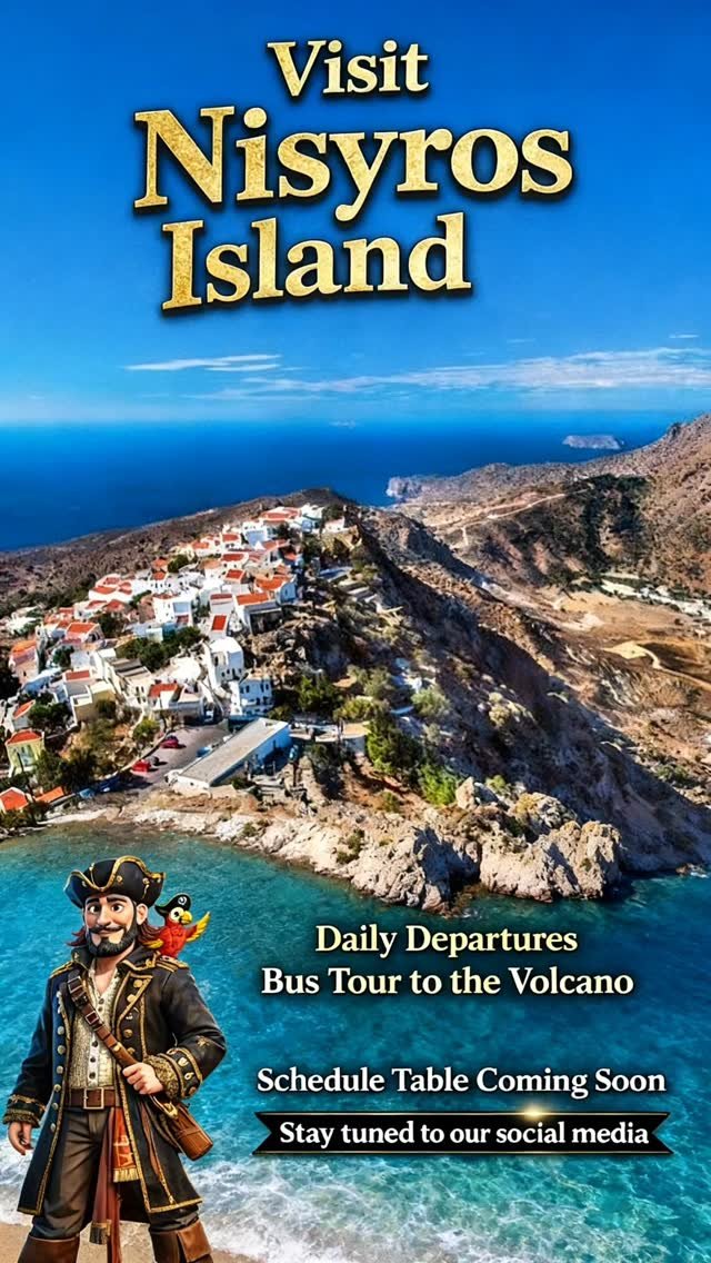 Discover the breathtaking beauty of Nisyros Island! Walk inside a real, active volcanic crater and explore charming traditional villages. 

Join our daily departures and experience the famous bus tour to the volcano a unique adventure you simply can’t miss during your stay in Kos. 

Schedule table coming soon. Stay tuned to our social media for updates!

Ready to sail with us? Your adventure starts here.

📍 Location: Kardamena, 853 02
📩 3islandscruisekosgreece@gmail.com
📞 WhatsApp: +30 694 637 3230
🌐 Book now: www.3islandscruisekosgreece.com

#3islandscruisekosgreece #kosisland #boatcruisekosislandgreece #nisyroscruise #visitgreece nisyrosisland volcanotour